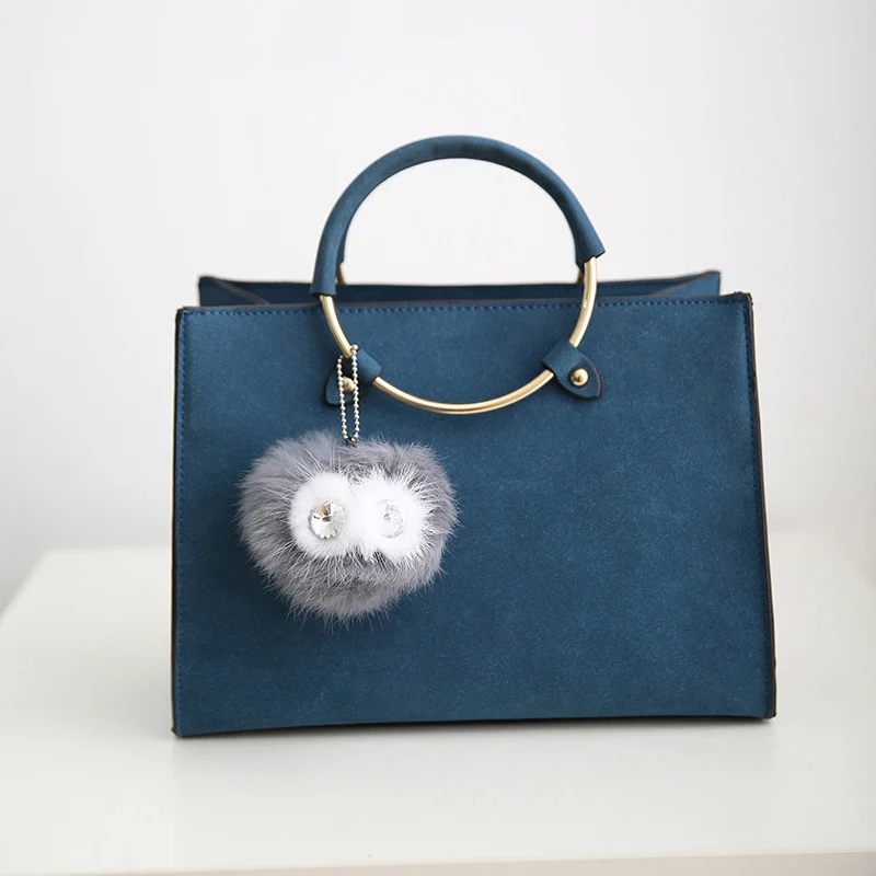 Новая модная женская сумка из искусственной кожи, женские сумки, сумки с верхней ручкой, женские сумки через плечо - Цвет: Синий