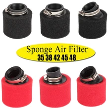 Filtre à Air pour moto, éponge, manche droit et courbé, 35/38/42/45/48mm pour ATV, carburateur, 110 cc, 125 cc