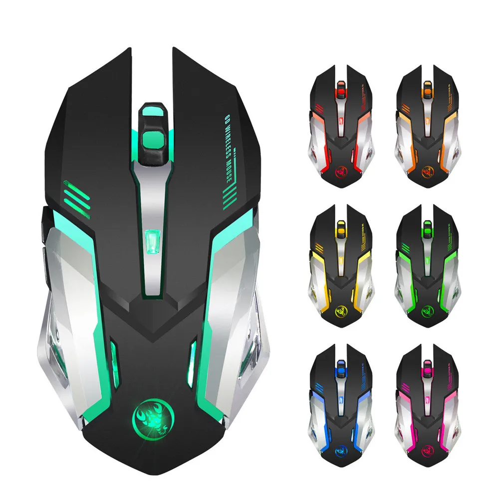 

M10 rechargeable wireless mouse 2400 DPI7 color 2.4G mouse background comfortable player gaming mouse notebook desktop computer
