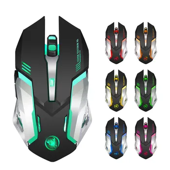 

M10 rechargeable wireless mouse 2400 DPI7 color 2.4G mouse background comfortable player gaming mouse notebook desktop computer