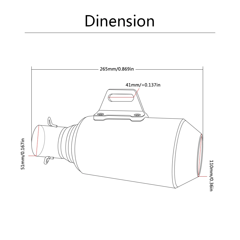 Универсальный 51 мм мотоцикл выхлопной трубы с глушителем Moto велосипедный горшок Escape для SUZUKI Триумф DUCATI Buell Aprilia Honda