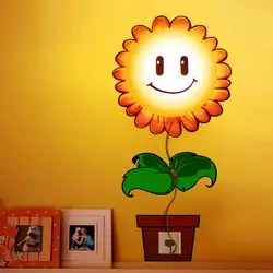 Мультфильм 3D стикер на стену съемный СВЕТОДИОДНЫЙ Ночник DIY обои настенный светильник для детей Подсолнух, далматин, розовая свинка, вылет