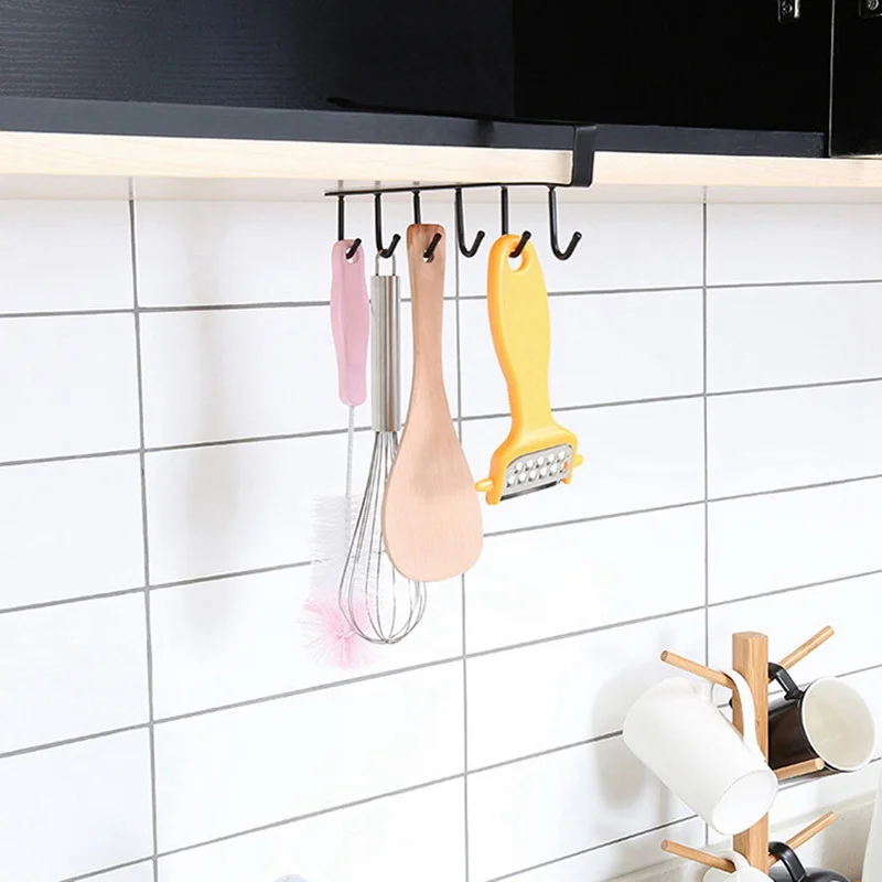 Urijk Kitchen Storage Rack Holder Cup Board Hanging Hook Hanger Multifunctional Home Accessories Cooking Tools Towel Storage