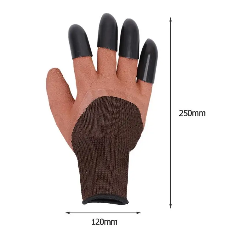 1 пара садовых перчаток 4 правой руки коготь пальца ABS пластиковые перчатки копания посадки садовые инструменты
