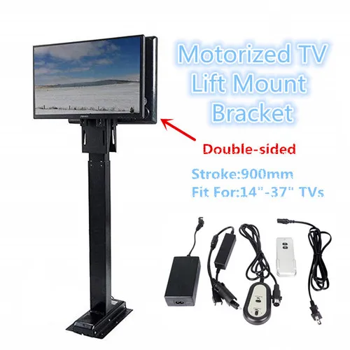 

DC HOUSE New TV Lift Double-sided Fit for 14~37 inches TVs 900mm Stroke,Restaurant Order Meals US EU plug
