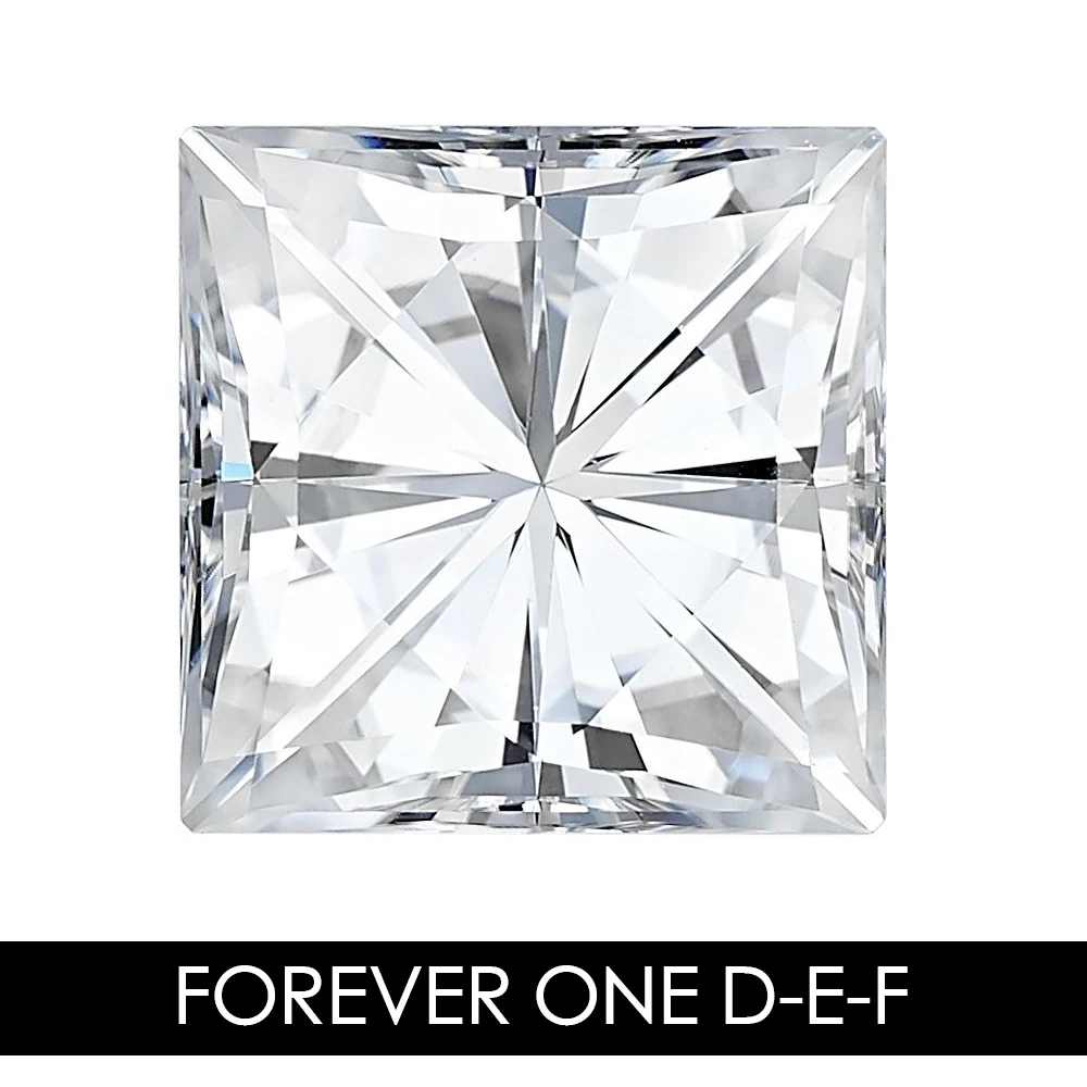 

5.5mm 1.0 CARAT 66 Facets SQUARE Moissanites Loose Gemstone G-H-I Color Charles & Colvard USA Created Moissanites REAL