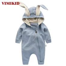 VIMIKID Newborn Baby Girls Boys Clothing Romper Cotton Long Sleeve Jumpsuit Playsuit Bunny Outfits One piecer 3D Ear Clothes