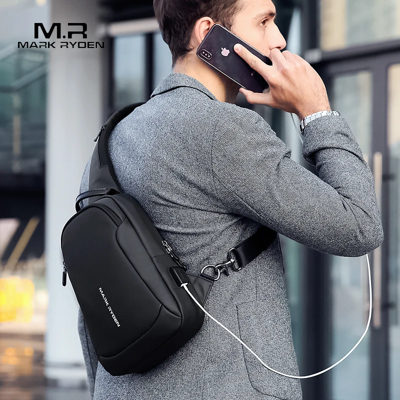 علامة رايدن متعددة الوظائف Crossbody الرجال أكياس للماء USB شحن الصدر حزمة قصيرة رحلة رسل حقيبة صدر للرجال حقيبة كتف الذكور علامة رايدن متعددة الوظائف Crossbody الرجال أكياس للماء USB شحن الصدر حزمة قصيرة رحلة رسل حقيبة صدر للرجال حقيبة كتف الذكور