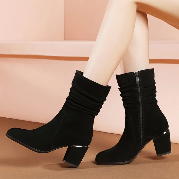 wildleder high kalb mode mid {zorssar} fr frauen stiefel heel echte wPkiTZXOu