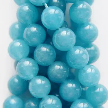 

Blue Quartz beads, Round beads, 8 mm gemstone beads, 15 1/2 inch strand, 48 beads, A-Quality