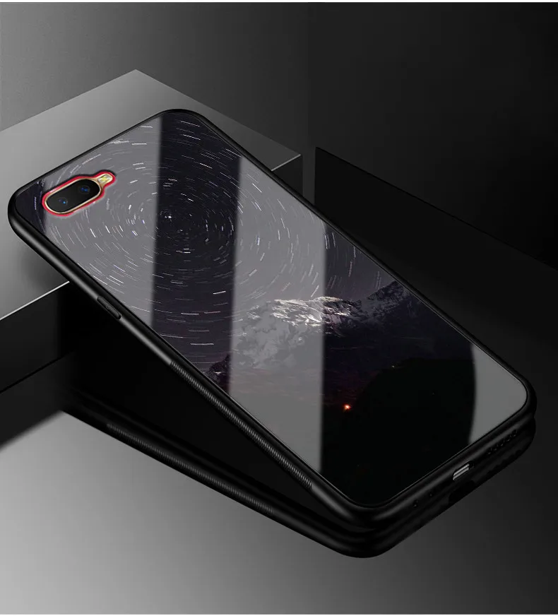 Небесно-голубой Для Coque Oppo RX17 Neo чехол из закаленного стекла твердая задняя крышка для OPPO RX17 Neo CPH1893 RX17Neo RX 17 Neo чехол силиконовый бампер - Цвет: Небесно-голубой