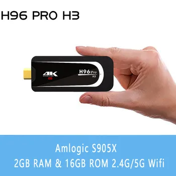 

H96 Pro H3 Mini PC Amlogic S905X Quad Core Android 7.1 TV Box 2GB 16GB 4G/5.G WiFi 1080P 4K Vltra HD H.265 Smart TV Stick