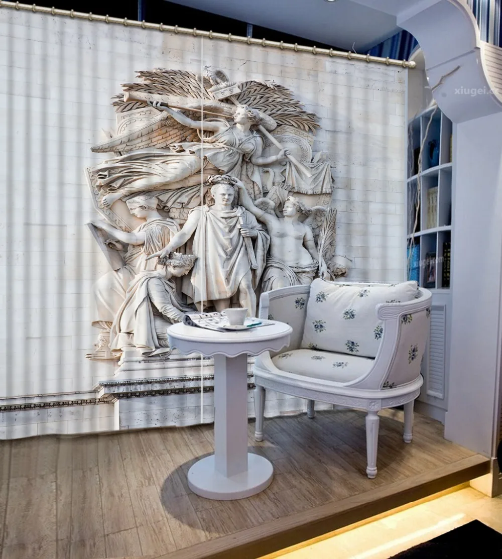 

Window Blackout Curtains European 3D Curtains Bedroom Creative People Photo Drapes Modern Home Decor Kitchen Curtains
