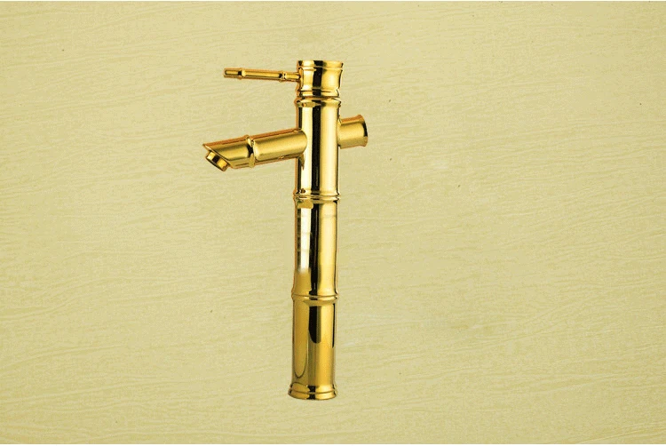 Fancy antique basin mixer tap with solid brass bathroom bamboo basin