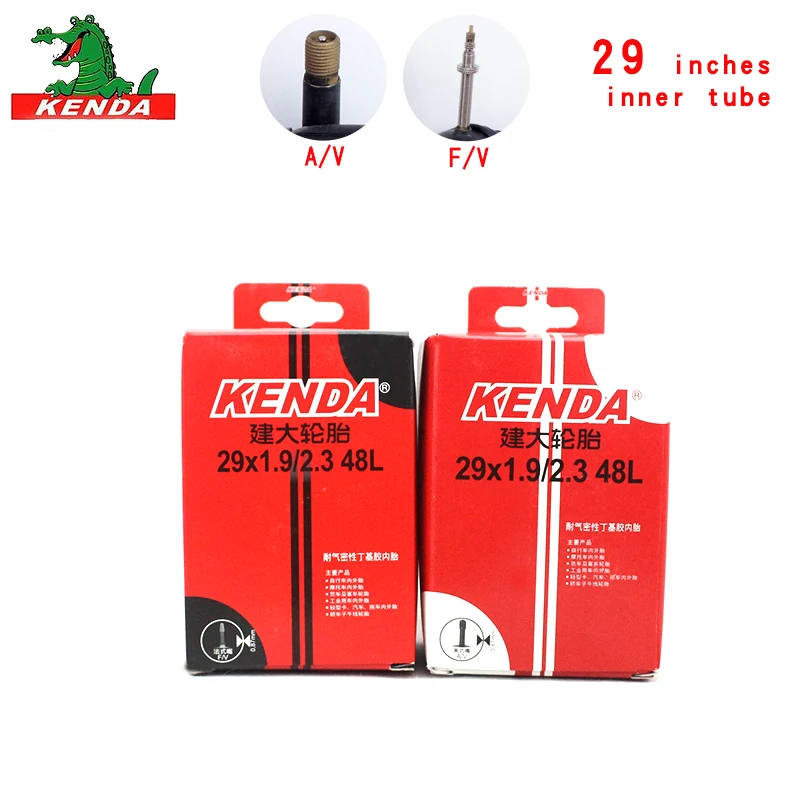 Kenda-Bicycle Inner Tube, American Valve, French Valve, Cycling Accessories, Mountain Bike Tires, Butyl Rubber, 29 ", 29x1.9 2.3