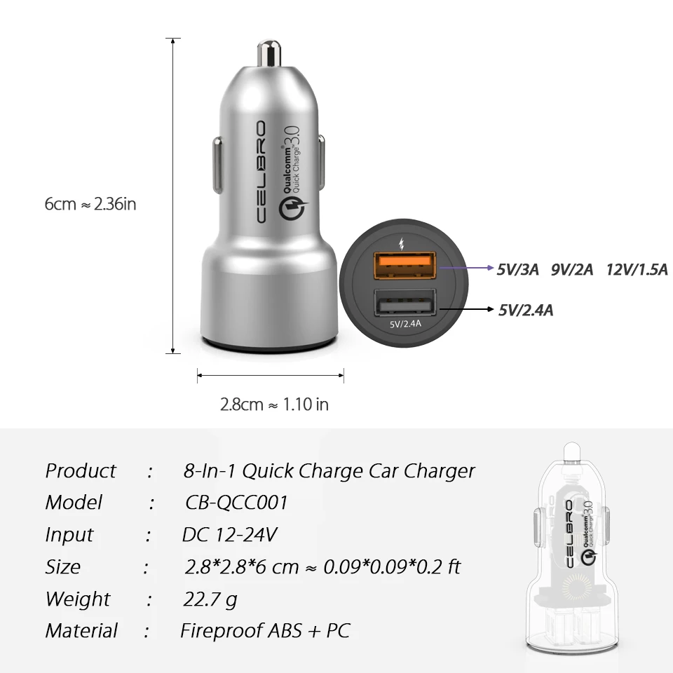 Автомобильное зарядное устройство Quick Charge 3,0 Dual USB Автомобильное зарядное устройство для мобильного телефона QC3.0 QC 3,0 Быстрая автомобильная зарядка USB зарядное устройство адаптер FCP Rapid