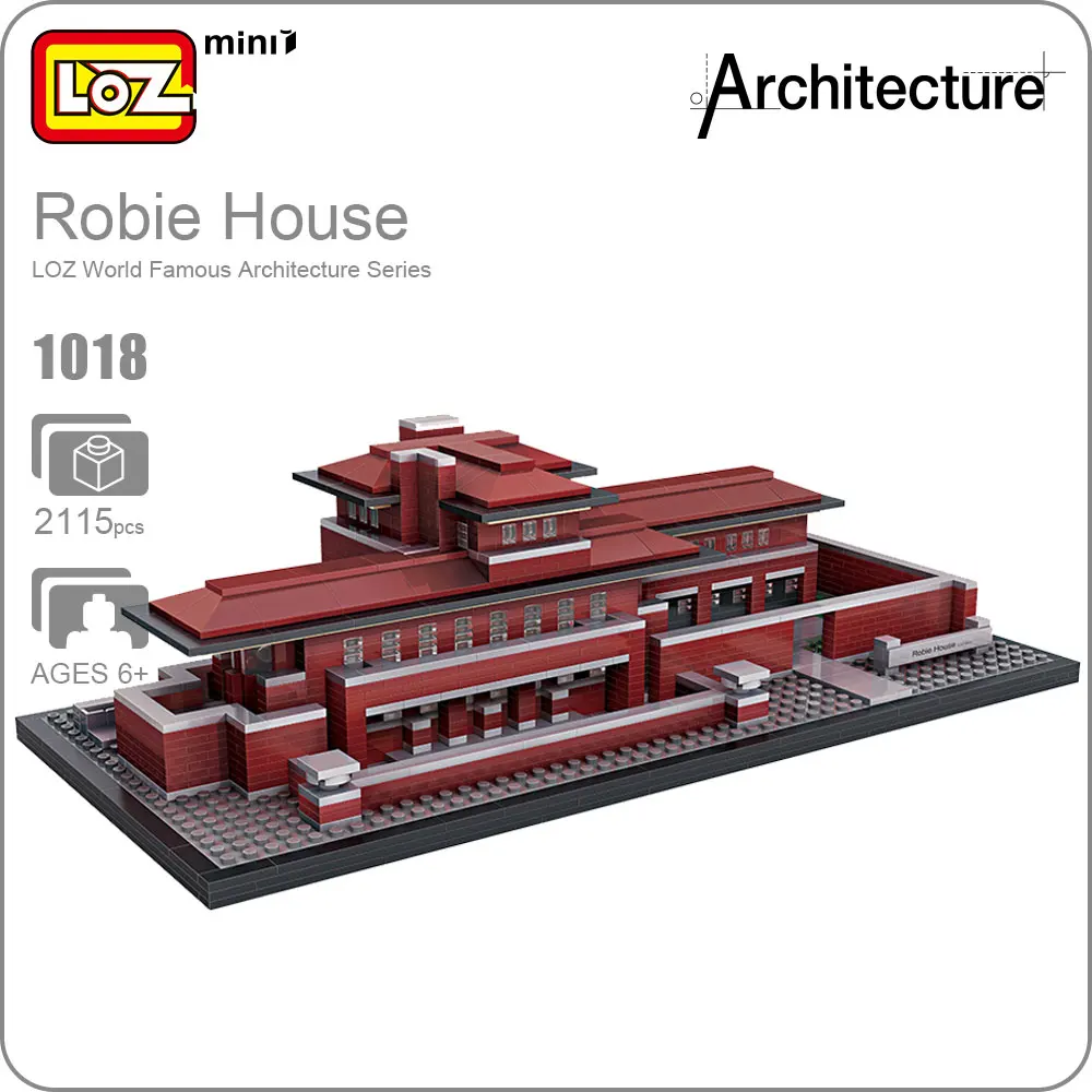 LOZ Blocks Architecture Robie House Model Build Kits Mini Blocks Diy Building Toys World Famous Architectures Villa Blocks 1018 LOZ Blocks Architecture Robie House Model Build Kits Mini Blocks Diy Building Toys World Famous Architectures Villa Blocks 1018