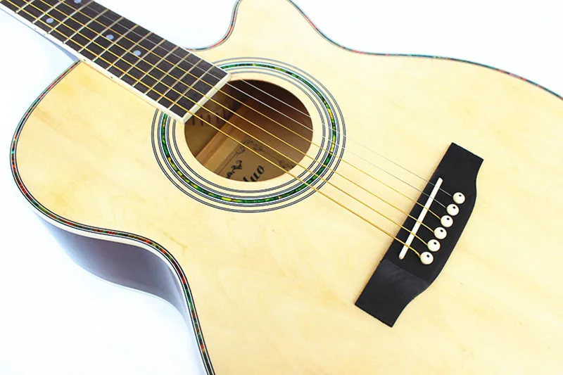 Высокое качество 40 дюймов Акустическая народная 6 гитара для начинающих студентов подарок липа палисандр гриф