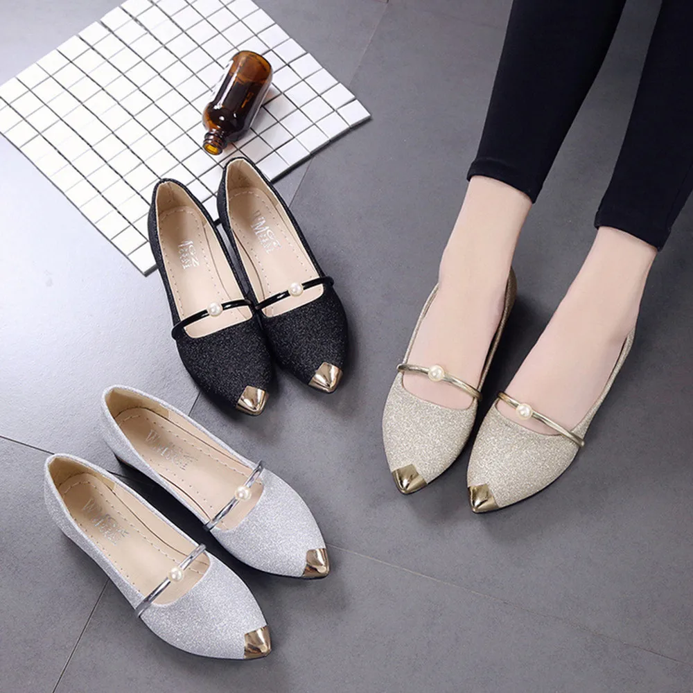 

2019 Ladies Flat Shoes Fashion Pointed Toe Solid Color High Straight Casual Low Heel Flat Shoes Fashion Casual Style Ladies@py