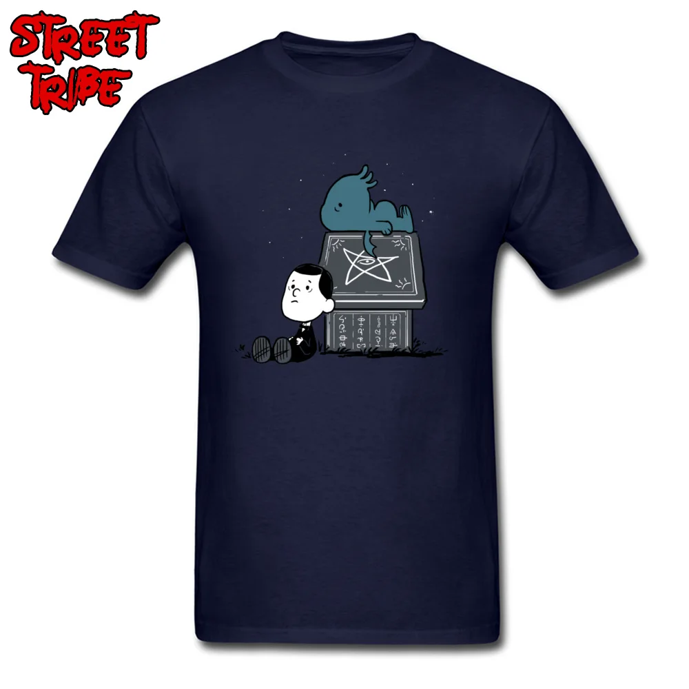 Call of Snoophulhu 3031 Crewneck Tshirts Mother Day Print Tops Shirt Short Sleeve 2018 New Fashion 100% Cotton Tees Mens Call of Snoophulhu 3031 navy