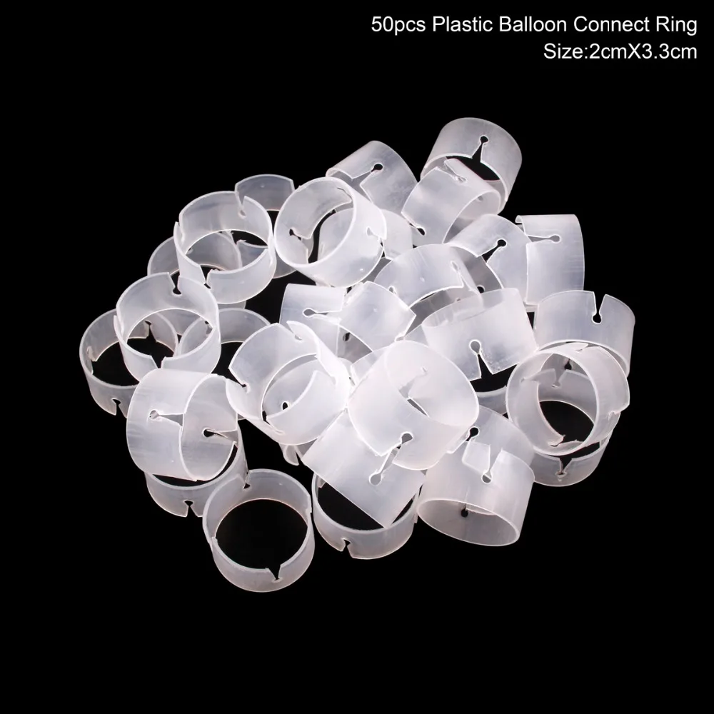 5/50/100PCS  5M Ballons accessories party decoration balloons accessories Clips Chain Seal Plastic V Flower Shape Connect Ring images - 6