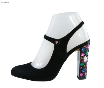 

2020 women glitter party shoes diamond sandals wedding shoes suede leather sandals point toe crystal heel gladiator sandals