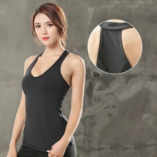 Женская футболка для йоги, спортивный жилет без рукавов, облегающая фитнес-футболка, эластичные футболки для бега, быстросохнущая мягкая рубашка для йоги с открытой спиной