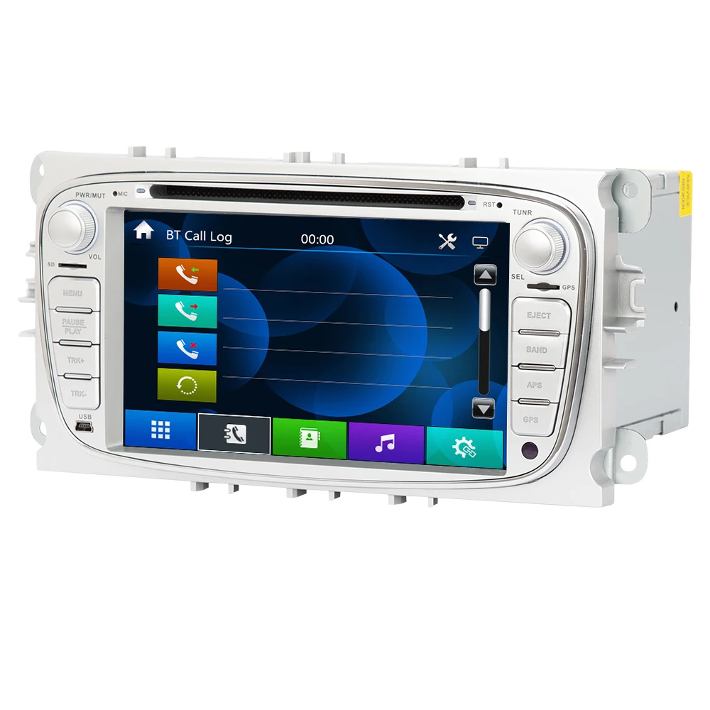 Perfect Eunavi 2 Din 7 inch Car DVD Player Radio GPS Navigation for FORD/Focus/S-MAX/Mondeo/C-MAX/Galaxy Stereo Video Bluetooth in dash 4