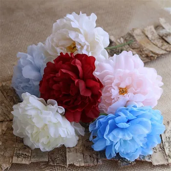 

10Pcs Fake Single Stem Peony 11.81" Length Simulation Peonia Large Flower Head for Wedding Home Decorative Artificial FlowersPcs