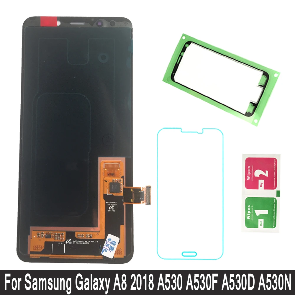 

100% Tested AMOLED 5.6'' LCD Display for SAMSUNG Galaxy A8 2018 A530 LCD Touch Screen Digitizer Assembly For Samsung A530 A530f