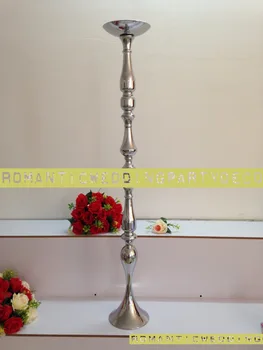 

Lastest 47" Silver Wedding Flower vases Table centerpiece Sparkling Road Leads Wedding Decoration 10PCS/LOT