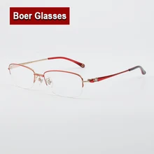 Новое поступление, элегантные титановые очки Halfrim, оптическая оправа, очки для чтения по рецепту, очки для близорукости, LB6624