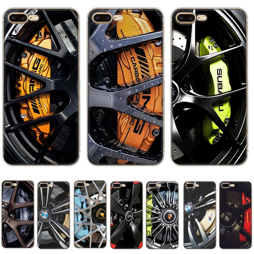 

Desxz Car Tire Wheel Case For iPhone 7 8 6 6s Plus X XR XS Max 5 5S SE Protection Cover Bag