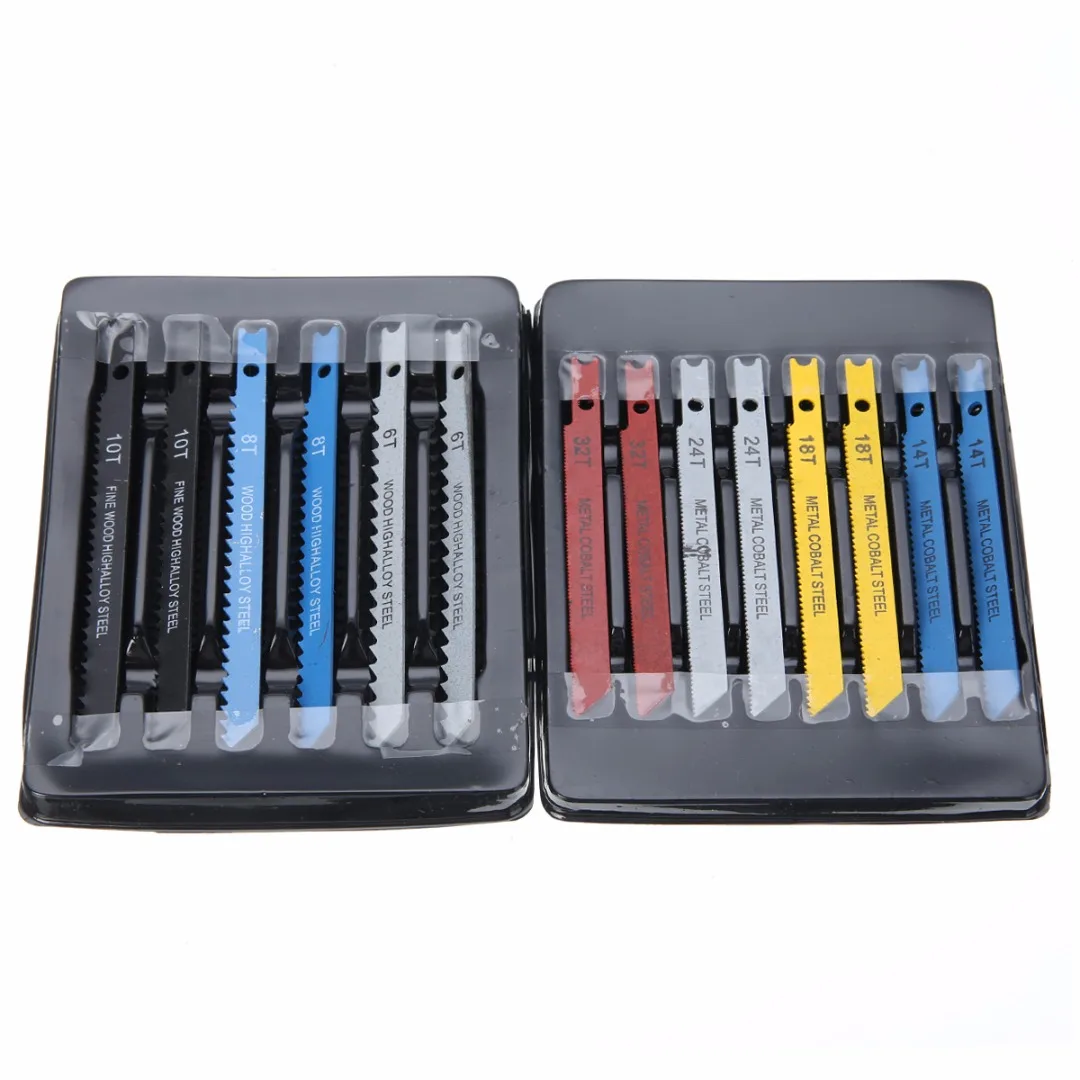 Mayitr 14Pcs/set Durable Assorted U-shank Jigsaw Blades For Plastic Wood Cutter Top Quality Jingsaw Blades Mayitr Hand Toos