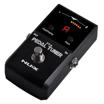 

NUX Guitar Pedal Tuner PT-6 Chromatic Tuner Electric Bass Supports Flat A4 Tuning LED Display Guitar Parts Accessories