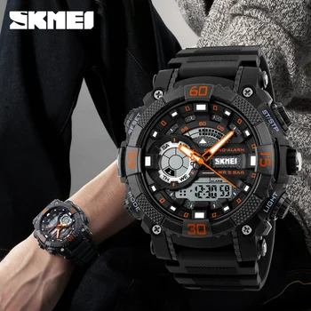 

SKMEI Outdoor Sports Watches Men Electronic Digital Watch 50M Waterproof Military Wristwatches Relogio Masculino 1228