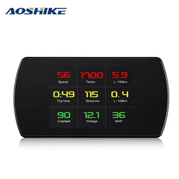 

AOSHIKE P12 5.8 TFT Projector Car Speed OBD Hud Head Up Digital Display On-Board Computer OBD2 Speedometer Breeze Projector