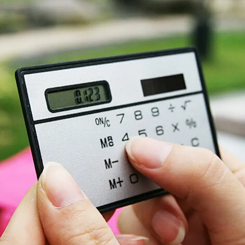 

Slim Credit Card Cheap Solar Power Pocket Calculator Novelty Small Travel Compact wholesale