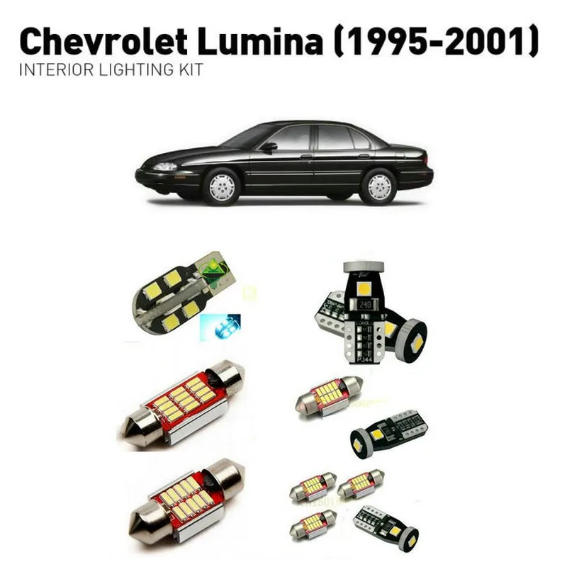Светодиодные внутренние светильники для Chevrolet lumina 1995-2001 11 шт. светодиодные фонари для автомобилей комплект освещения автомобильные лампы Canbus без ошибок