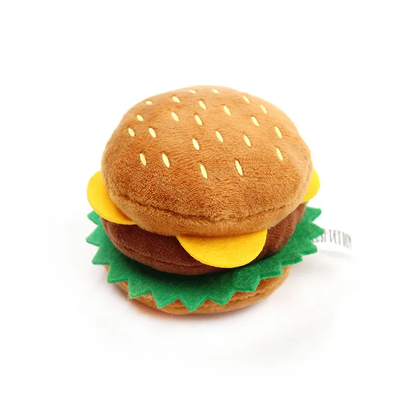 

Pet Dog Chew Toy Plush Simulation Hamburger Ice Cream Chicken Leg Shape Playing Hot Sale