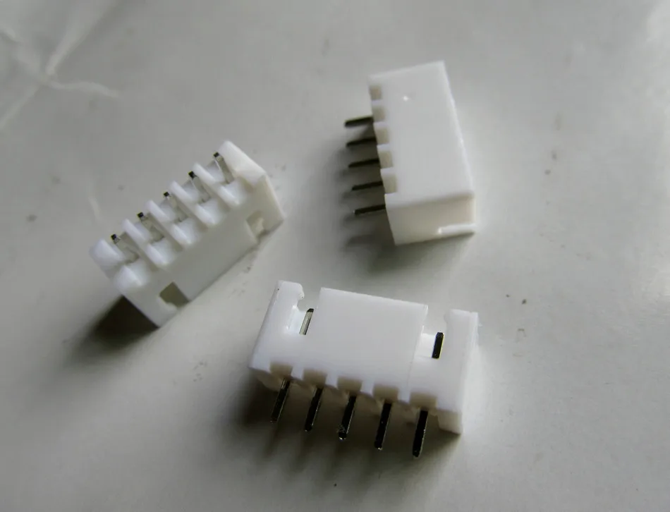 

100 pcs New White 5 pin XH2.54 male straight pin socket connector terminals pitch 2.54mm 5P Header IDC plug for PCB Wire Box Bar