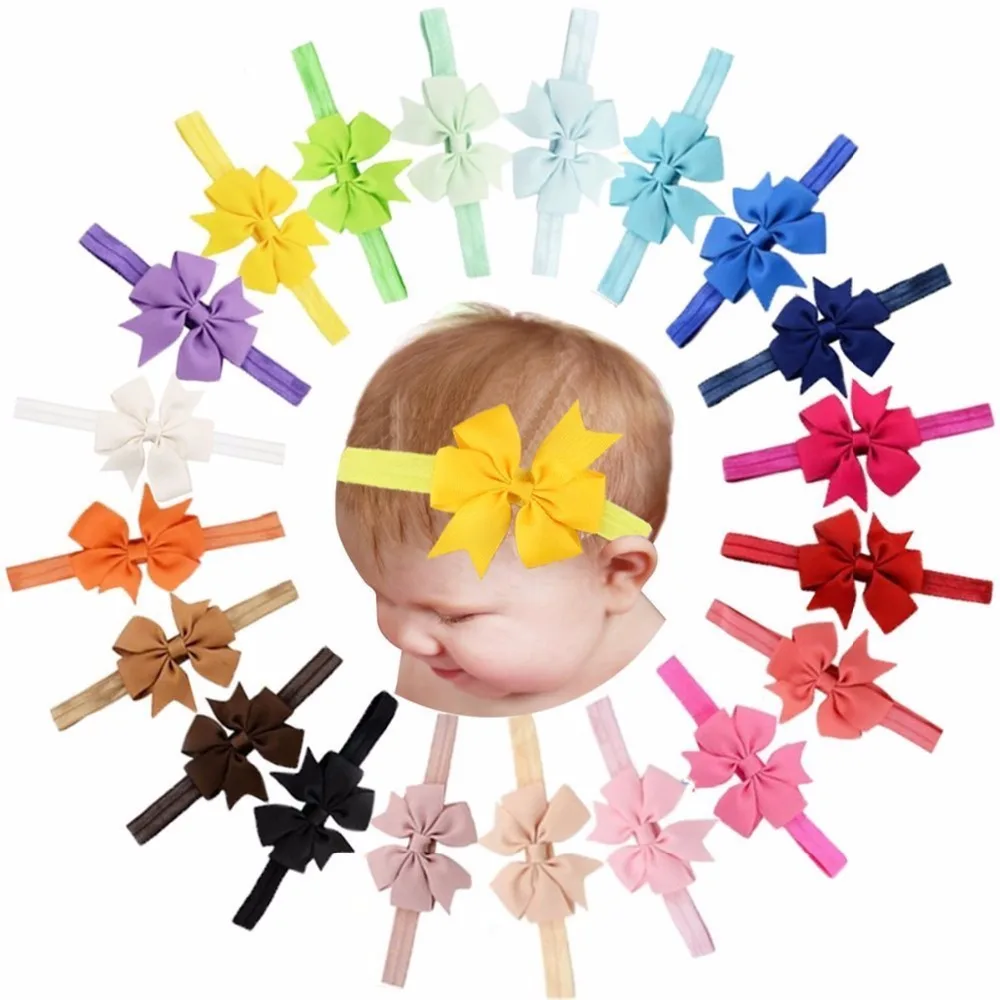 Повязка на голову для девочек 20 шт. банты новорожденных|hair bows|grosgrain ribbon hair bowribbon bows |