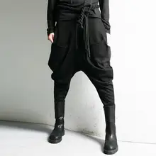 Весной и летом Европа и США повседневные модные маленькие ноги сапоги Штаны Большие размеры низкий шаговый шов мужские брюки/27-40