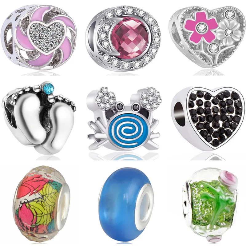 

New Arrived Alloy Owl Cherry Croos Maple Laef Rabbit Charms Beads Fit Original Pandora Bracelets DIY Bangles for Women Lover