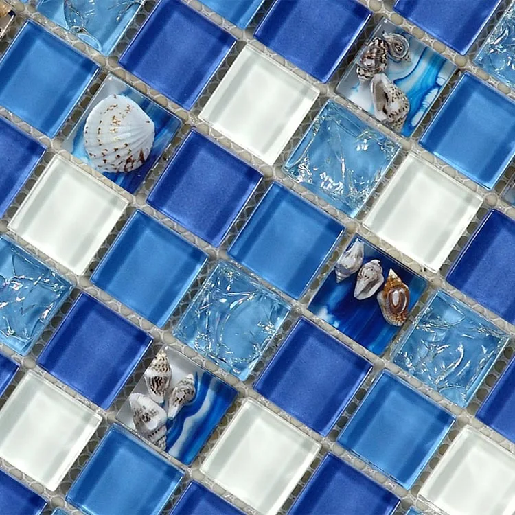 Online kaufen groÃhandel glas fliesen blau aus china glas fliesen ...