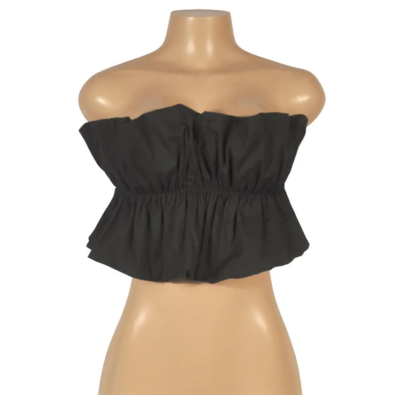 Forefair Off Shoulder Crop Top Summer Sexy Backless  (12)