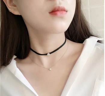 

Choker Pendants Necklaces 100% Real 925 Sterling Silver Chain YH4005