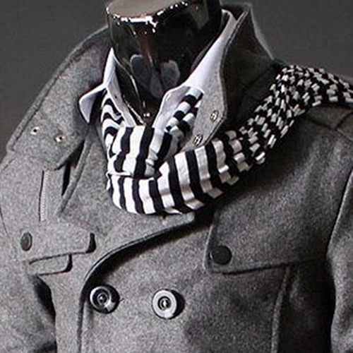 Fashion Men Double Breasted Winter Slim Warm Jacket Stylish Trench Coat Outwear