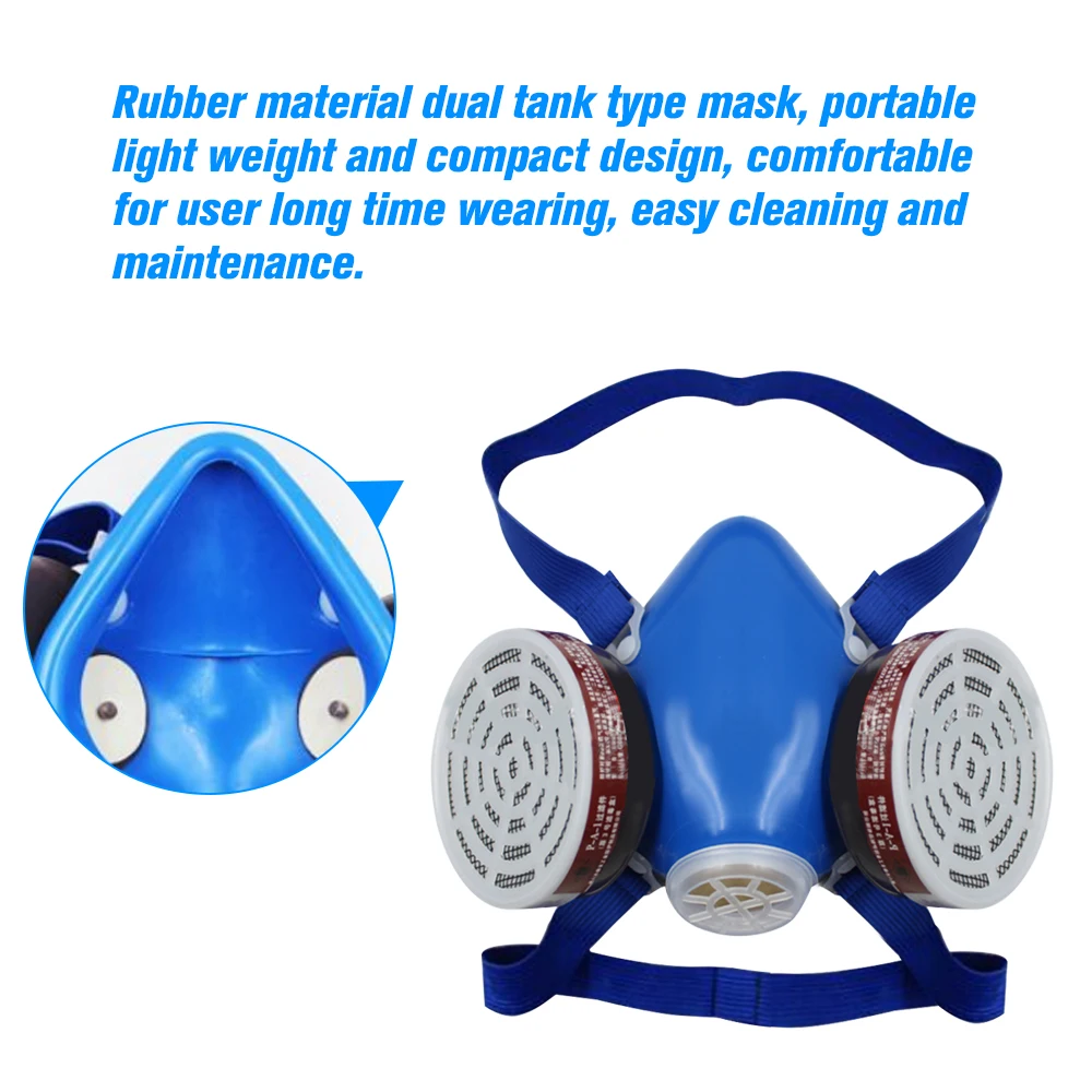 Silicone Gas Mask Self priming Respirator Activated Carbon Filter