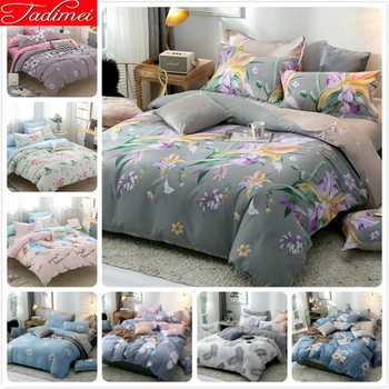 

Village Style Duvet Cover 3/4 pcs Bedding Set Adult Kids Child Soft Cotton Bed Linen Single Full Double Queen King Size 180x220
